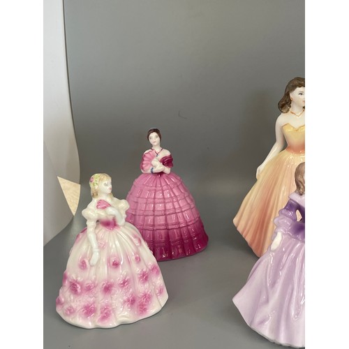 604 - Selection of miniature Coalport lady figures includes Jessica, Natalie etc