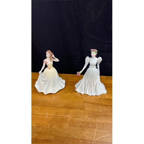 601 - Two Coalport lady figures 'Ladies of Fashion' Jean and Marie. Tallest measures approx 8 inches tall