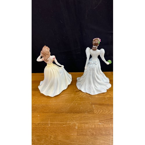 601 - Two Coalport lady figures 'Ladies of Fashion' Jean and Marie. Tallest measures approx 8 inches tall