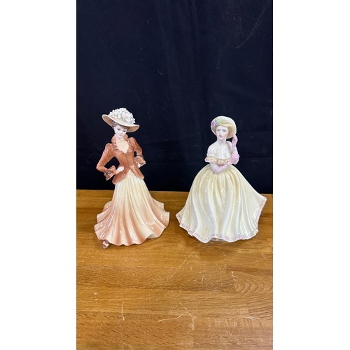 597 - Two Coalport lady figures 'Ladies of Fashion' Joan and Marianne tallest measures approx 8 inches tal... 