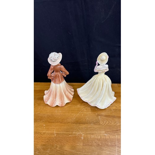 597 - Two Coalport lady figures 'Ladies of Fashion' Joan and Marianne tallest measures approx 8 inches tal... 