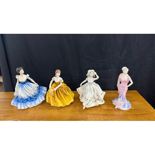 595 - Selection of four Coalport lady figures ' Ladies of Fashion' to include Maureen, Philippa, Teresa an... 