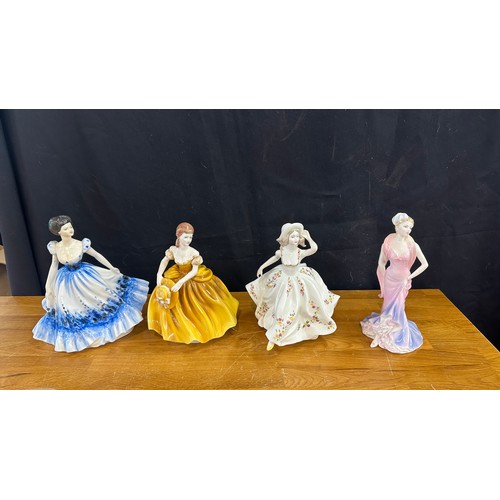 595 - Selection of four Coalport lady figures ' Ladies of Fashion' to include Maureen, Philippa, Teresa an... 