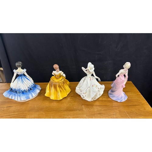 595 - Selection of four Coalport lady figures ' Ladies of Fashion' to include Maureen, Philippa, Teresa an... 