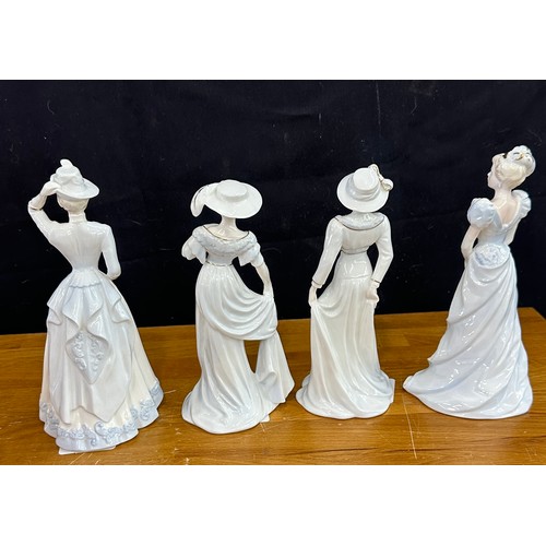 615 - Selection of Coalport lady figures from the ' Chantilly Lace' Collection to include Dignity, Pearl, ... 