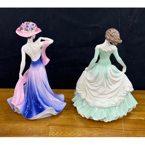 613 - Two Coalport lady figures ' 21 today 1992' and in a Limited edition of 500 Margot tallest measures a... 