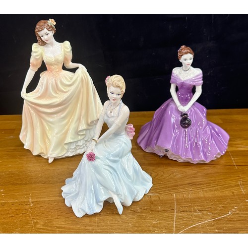 603 - Three Coalport lady figures from the ' Ladies of Fashion ' Gail, Patricia and Vanessa tallest measur... 