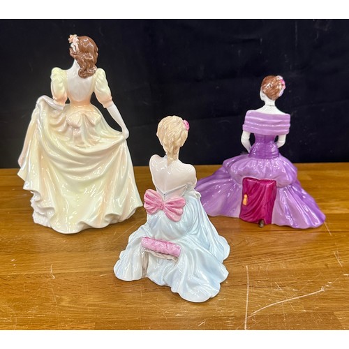 603 - Three Coalport lady figures from the ' Ladies of Fashion ' Gail, Patricia and Vanessa tallest measur... 