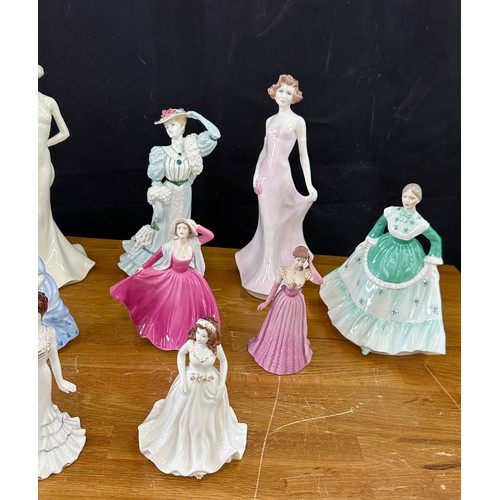 602 - Selection of various Coalport lady figures to include Beau Monde, Tranquil Dreams Claudia, Silhouett... 