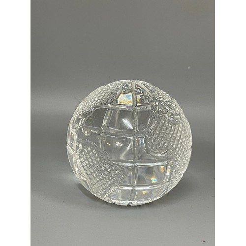 84 - Vintage Waterford glass globe paper weight