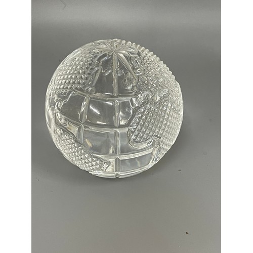 84 - Vintage Waterford glass globe paper weight