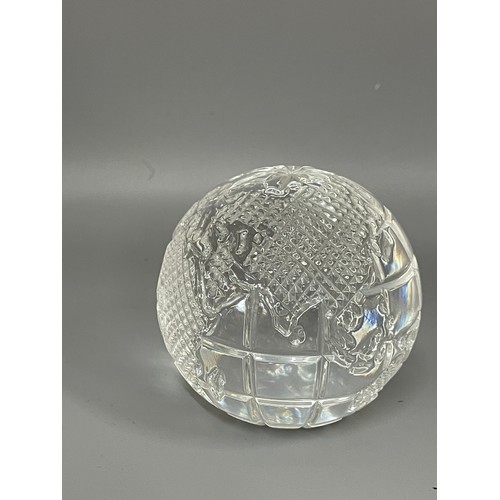 84 - Vintage Waterford glass globe paper weight