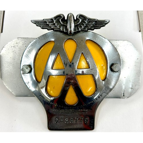 551 - AA car badge, 0A86779, approximate size: 11 x 10cm