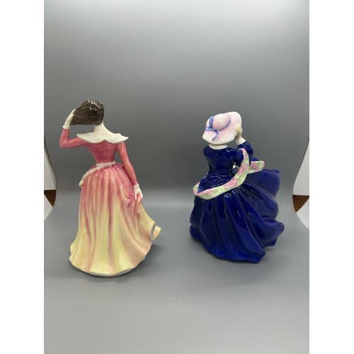 578 - Two Royal Doulton lady figures to include 'Limited edition Top o the Hill 924/3500 ' and 'The Peggy ... 