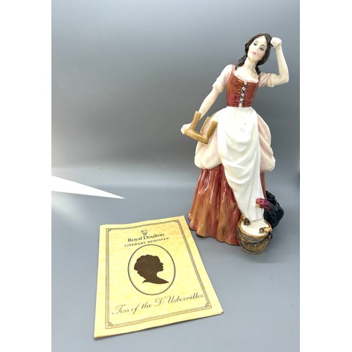 588 - Royal Doulton lady figure ' The Romance of Literature Literary Heroines Tess of the D'urbevilles' Wi... 