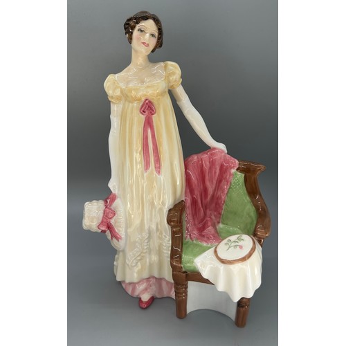 589 - Royal Doulton lady figure ' The Romance of Literature Literary Heroines Emma'. With original box. 
L... 