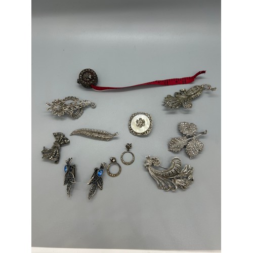 465 - Selection of assorted marcasite jewellery