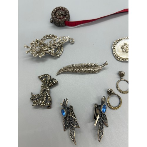 465 - Selection of assorted marcasite jewellery