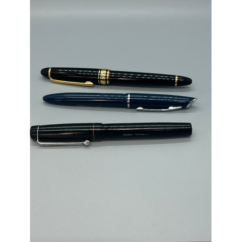 456 - Three vintage fountain pens includes one 14ct gold nib