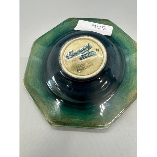 552 - Vintage Moorcroft hexagonal ash tray