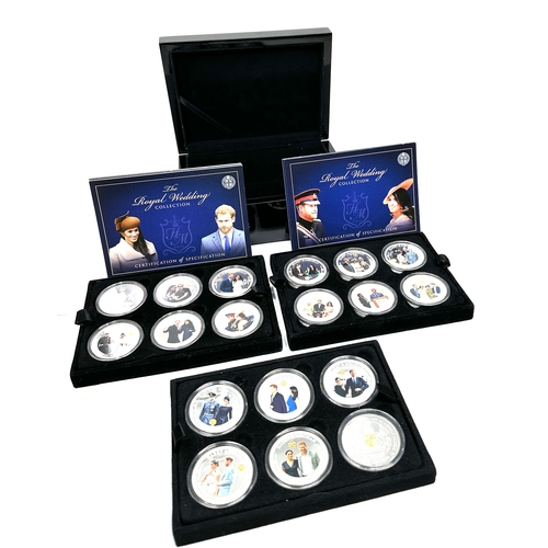 430 - The Royal Wedding collection boxed coin set by bradford exchange 18 coins with c.o.a all in fitted b... 