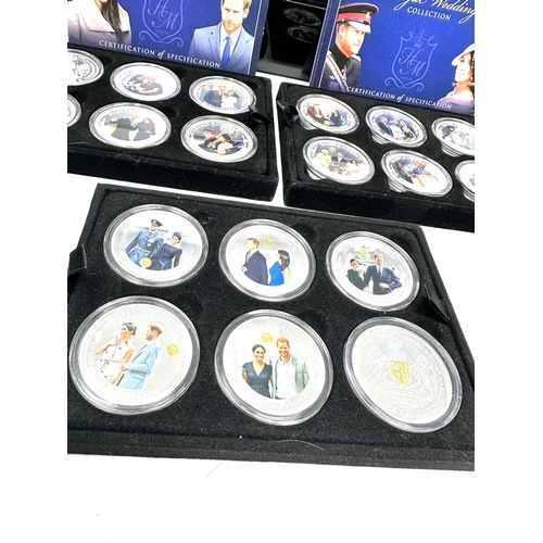 430 - The Royal Wedding collection boxed coin set by bradford exchange 18 coins with c.o.a all in fitted b... 