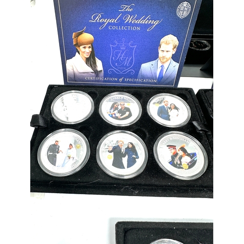 430 - The Royal Wedding collection boxed coin set by bradford exchange 18 coins with c.o.a all in fitted b... 