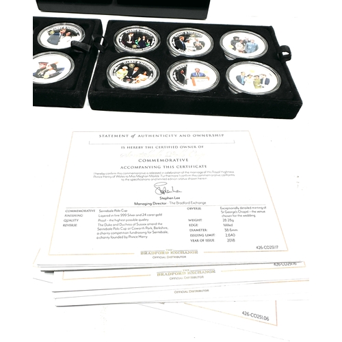 430 - The Royal Wedding collection boxed coin set by bradford exchange 18 coins with c.o.a all in fitted b... 