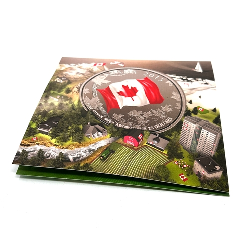 432 - 2015 Sealed limited edition Canada $25 Twenty Five Dollar Flag Fine Silver 999 Coin