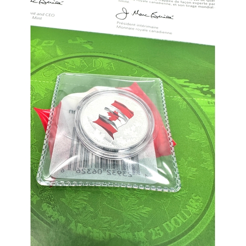 432 - 2015 Sealed limited edition Canada $25 Twenty Five Dollar Flag Fine Silver 999 Coin