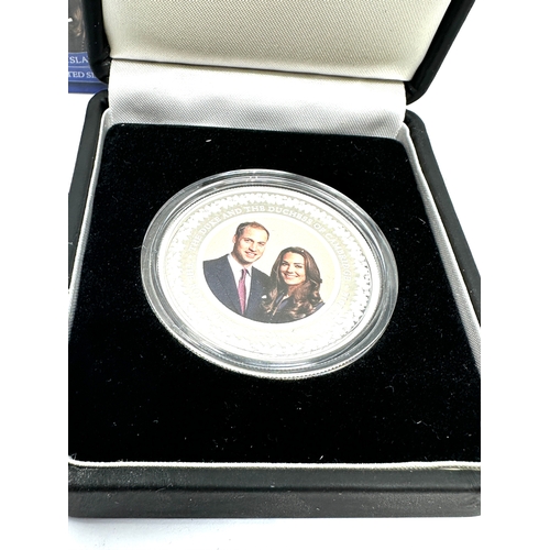 434 - Royal Visit 2012 Solomon Islands $2 Colour Silver Proof Coin, original boxed 999 1oz silver coin