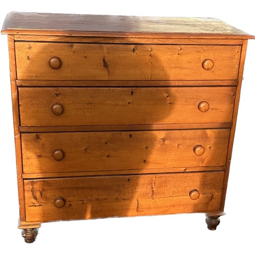 311 - 4 drawer pine chest measures approximately 39 inches tall 40 inches wide 80 inches depth