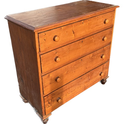 311 - 4 drawer pine chest measures approximately 39 inches tall 40 inches wide 80 inches depth