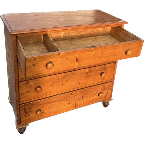 311 - 4 drawer pine chest measures approximately 39 inches tall 40 inches wide 80 inches depth