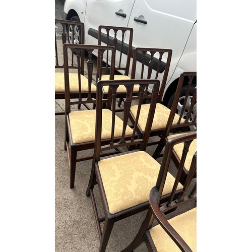 298 - 8 antique chairs includes 2 carvers