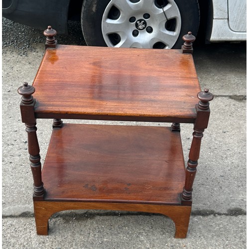 283 - Mahogany occasional table 21 inches tall 16 inches depth 20 inches wide