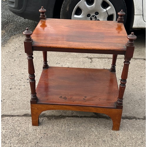 283 - Mahogany occasional table 21 inches tall 16 inches depth 20 inches wide