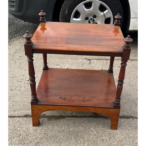 283 - Mahogany occasional table 21 inches tall 16 inches depth 20 inches wide