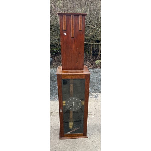 305 - Antique clocking in clock 48 inches tall