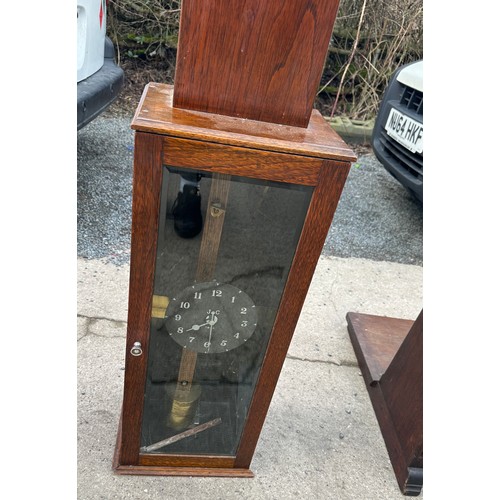 305 - Antique clocking in clock 48 inches tall