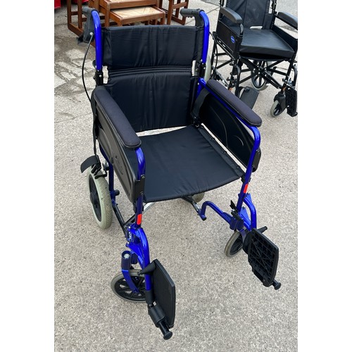 302 - Alu- lite folding wheel chair