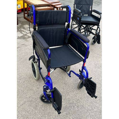 302 - Alu- lite folding wheel chair