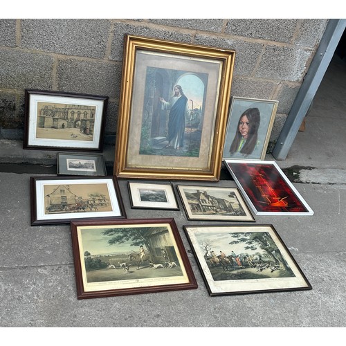 262 - Selection of framed prints/pictures largest measures approx