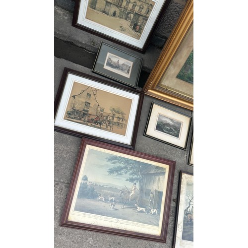 262 - Selection of framed prints/pictures largest measures approx