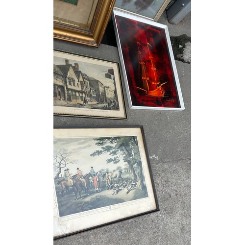 262 - Selection of framed prints/pictures largest measures approx