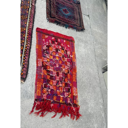 293 - Three vintage rugs largest measures approximately length 104 inches, width 44 inches