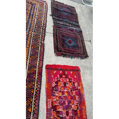 293 - Three vintage rugs largest measures approximately length 104 inches, width 44 inches