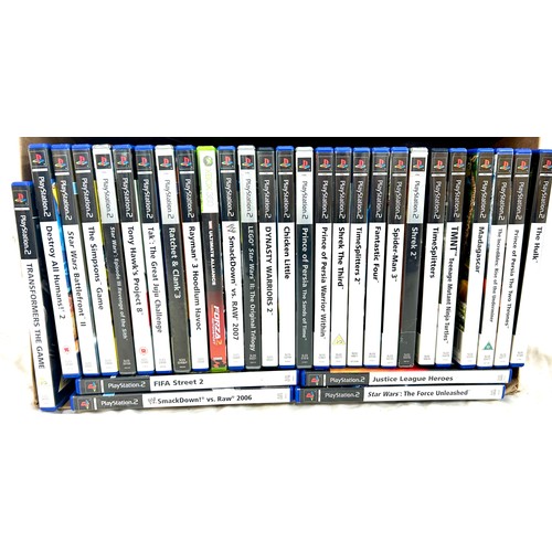 40 - Selection of Playstation 2 games to include Star Wars, Simpsons etc, all untested
