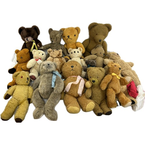 149 - Selection of vintage and later teddies to include Pedigree and Chad Valley