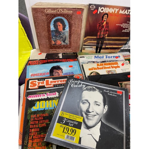 239A - Large selection of assorted records includes Tom Jones, Country Girl, Brass band, Johny Mathis etc